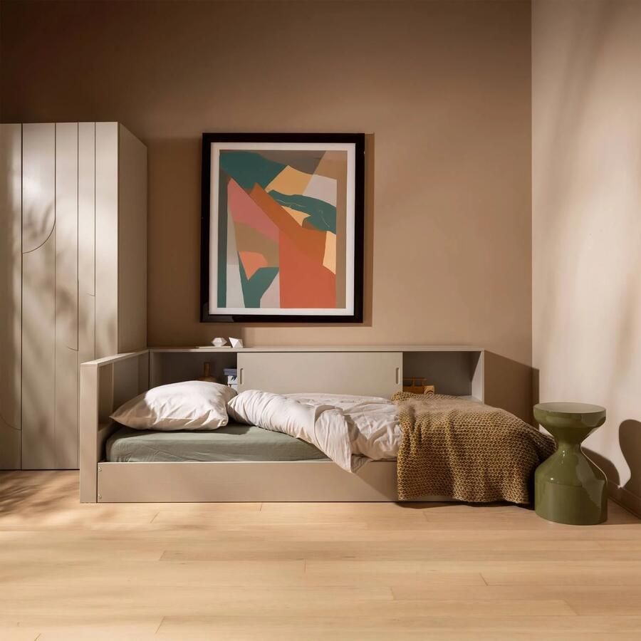 WOOOD Carter Bed Grenenhout Wit 90x200 - Foto 2