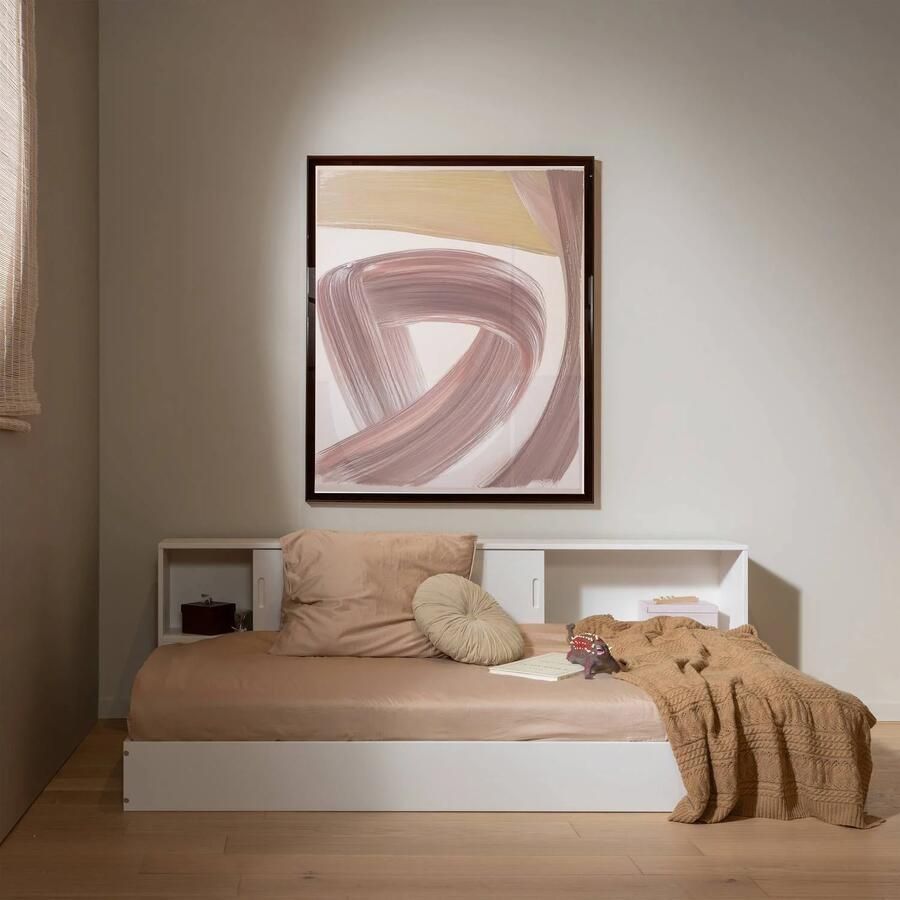 WOOOD Carter Bed Grenenhout Wit 90x200 - Foto 3