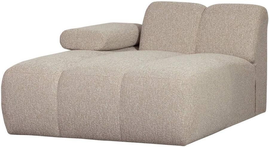 WOOOD Mojo Chaise Longue Elementenbank Links Bouclé Beige - Foto 1