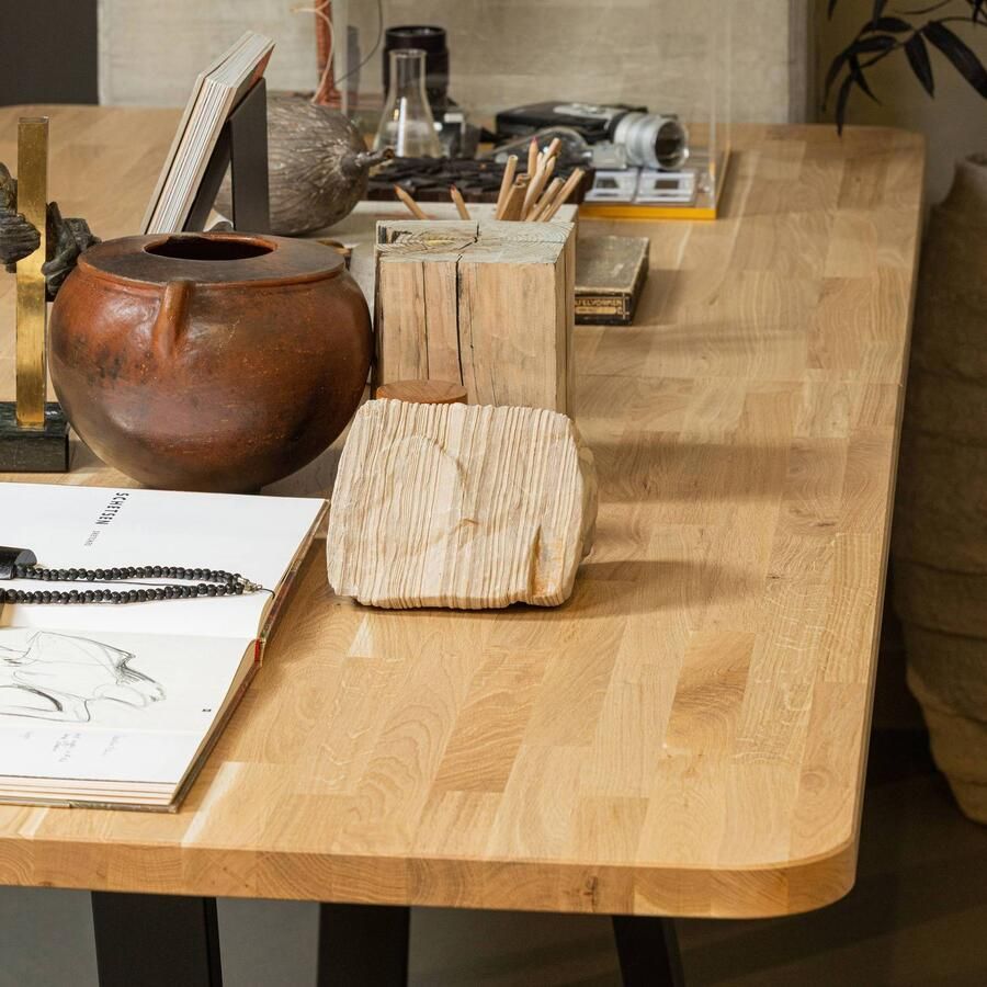 WOOOD Tafelblad Combi-Tablo: Eiken Naturel 77x240x100