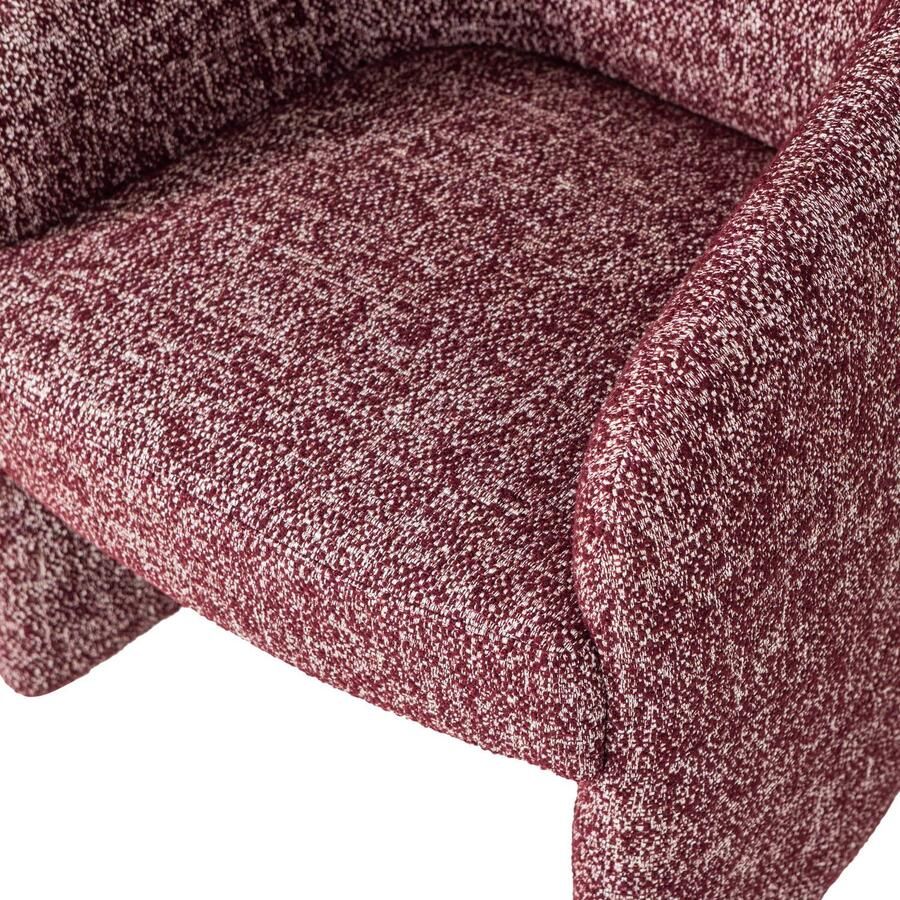 WOOOD Cordo Eetkamerstoel Met Wielen Melange Roestbruin 83x64x64 - Foto 2