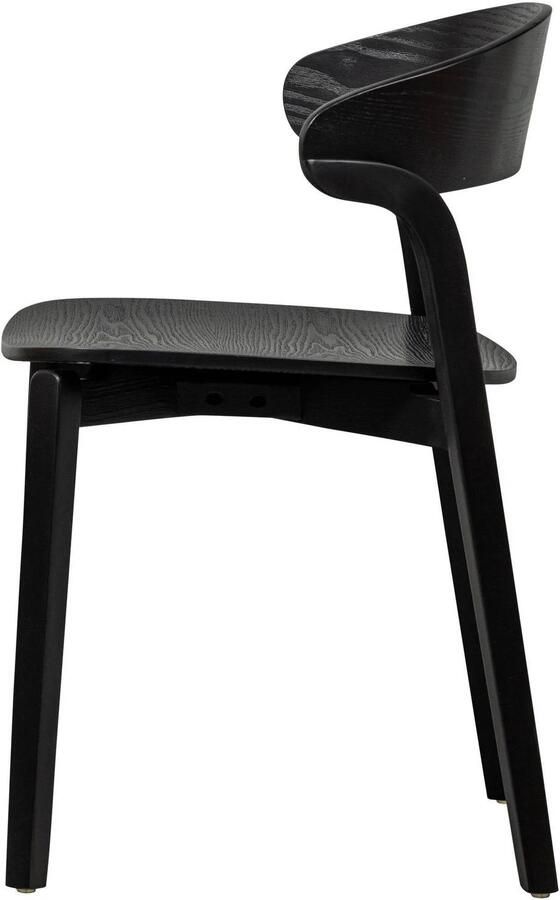 WOOOD Cras Eetkamerstoelen Hout Zwart Set van 2 - Foto 3