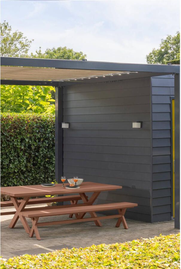 Exotan Picknick Tuintafel + bankjes Aluminium Terra