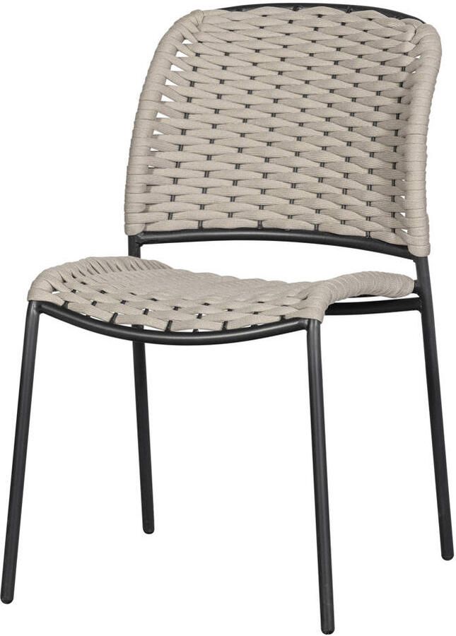 Exotan WOOOD Taku Tuinstoel Zonder Armleuning Polyester Zand -Set van 2 - Foto 2