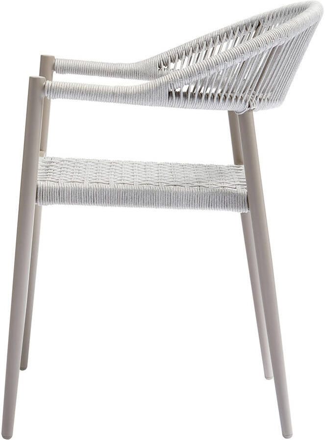 Exotan WOOOD Yellow tuinstoel Touw|Aluminium Lichtgrijs Set van 2 - Foto 2