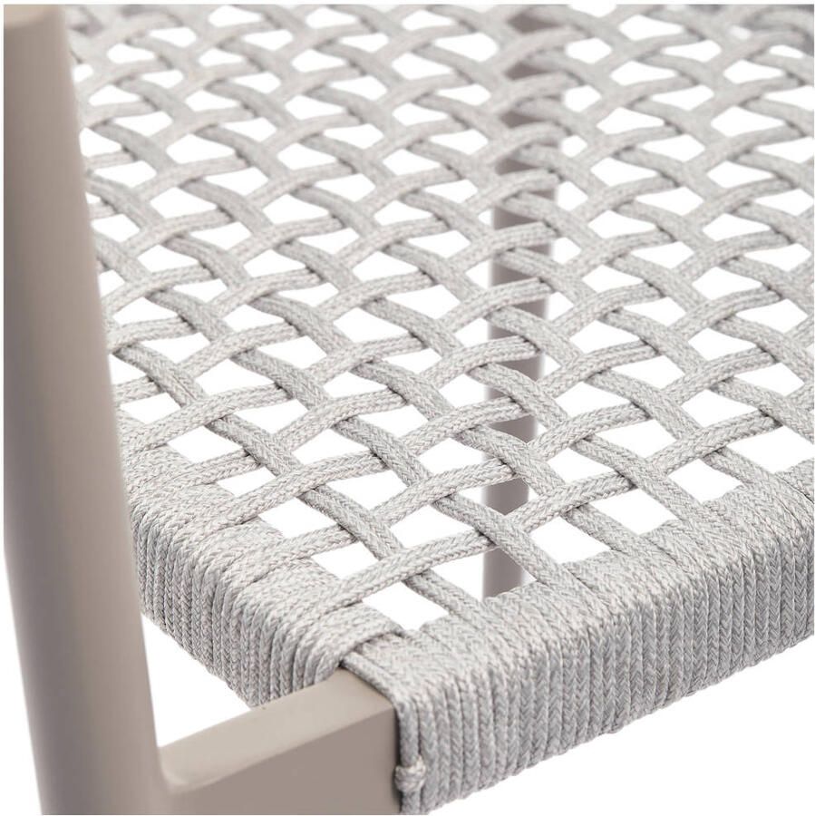 Exotan WOOOD Yellow tuinstoel Touw|Aluminium Lichtgrijs Set van 2