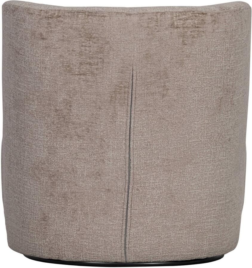 WOOOD Atty Draaifauteuil Velvet Stof Zand Taupe 75x74x65 cm