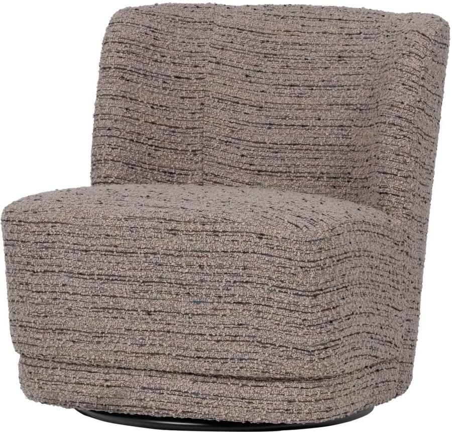 WOOOD Atty Draaifauteuil Grove Melange Beige 75x74x65 cm