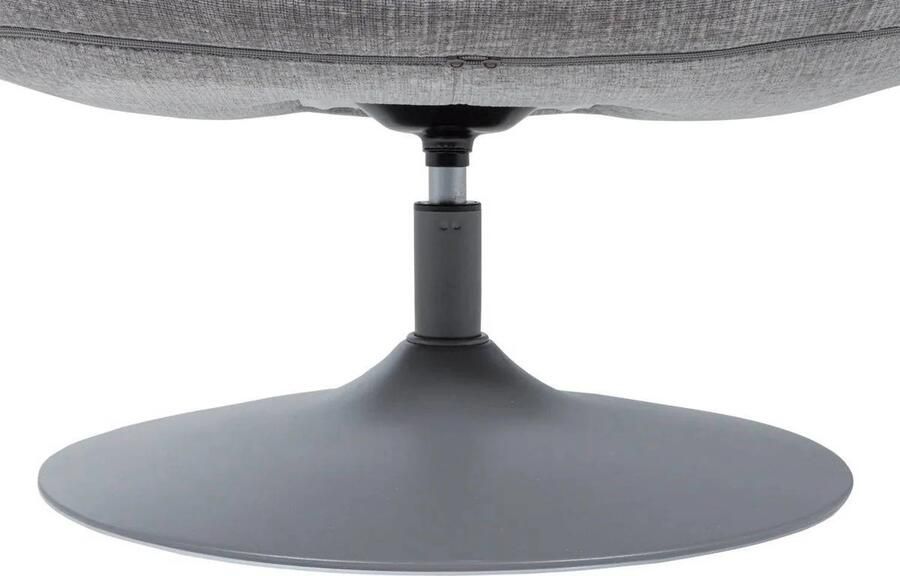 WOOOD Elvi Draaifauteuil Chenille Structuur Lichtgrijs 81x73x84cm - Foto 2