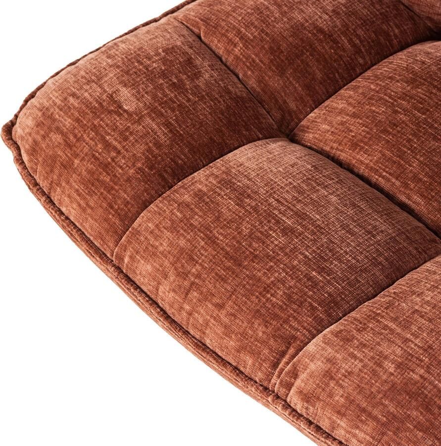 WOOOD Jouke Draaifauteuil Chenille Structuur Roestbruin 97x70x85 cm - Foto 3