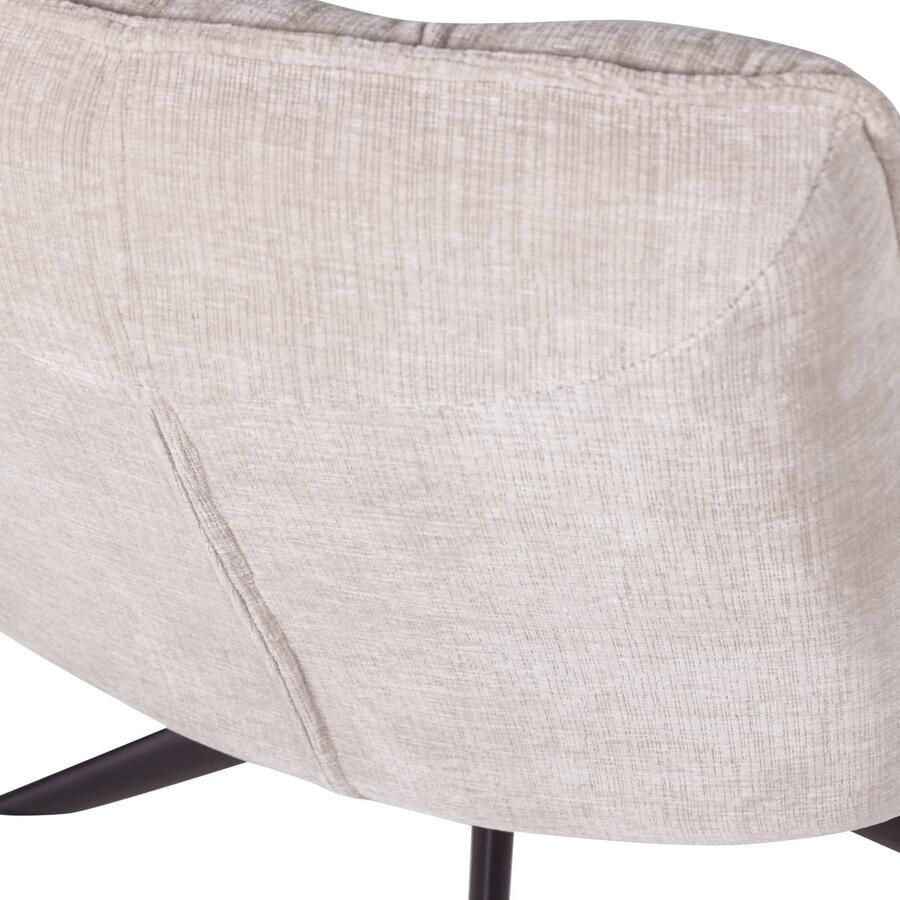 WOOOD Jouke Draaifauteuil Chenille Structuur Naturel Beige 97x70x85 cm - Foto 2