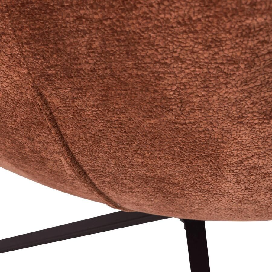WOOOD Maudi Draaifauteuil Chenille Bruin 84x74x86 cm - Foto 2