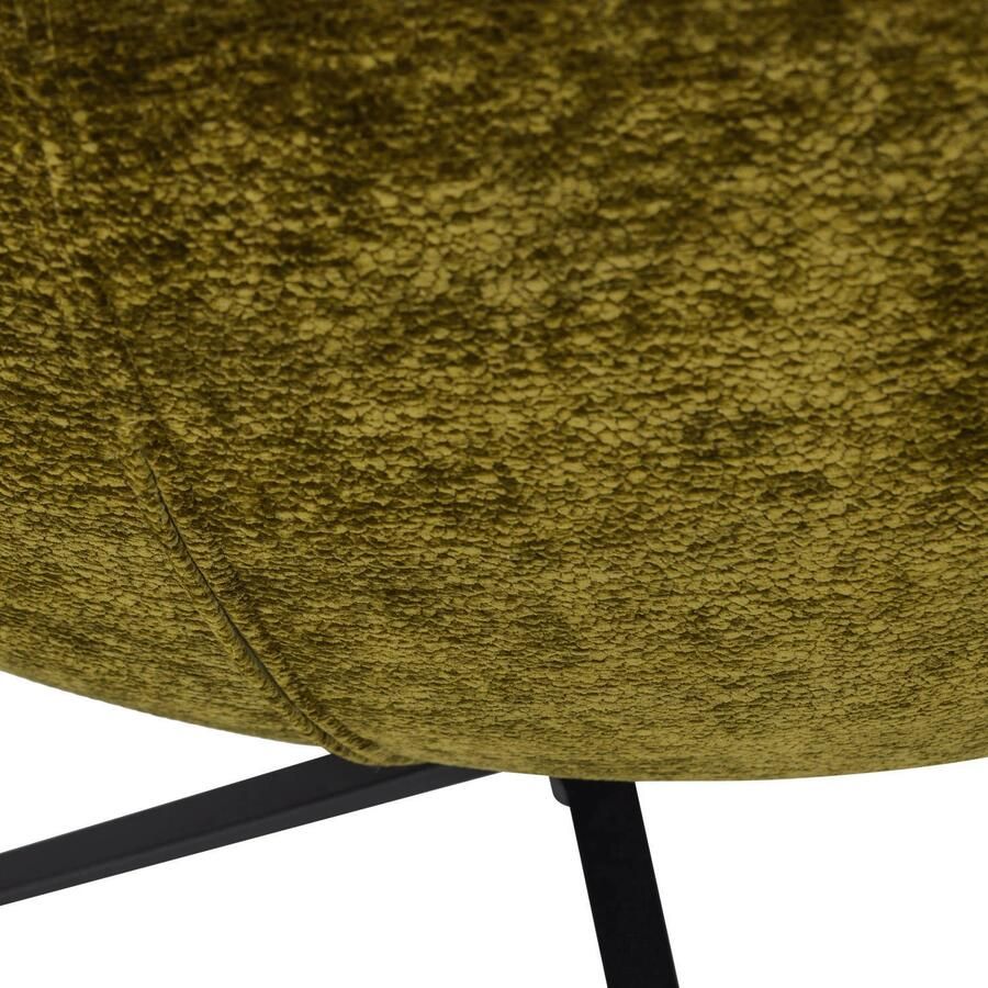 WOOOD Maudi Draaifauteuil Chenille Groen 84x74x86 cm