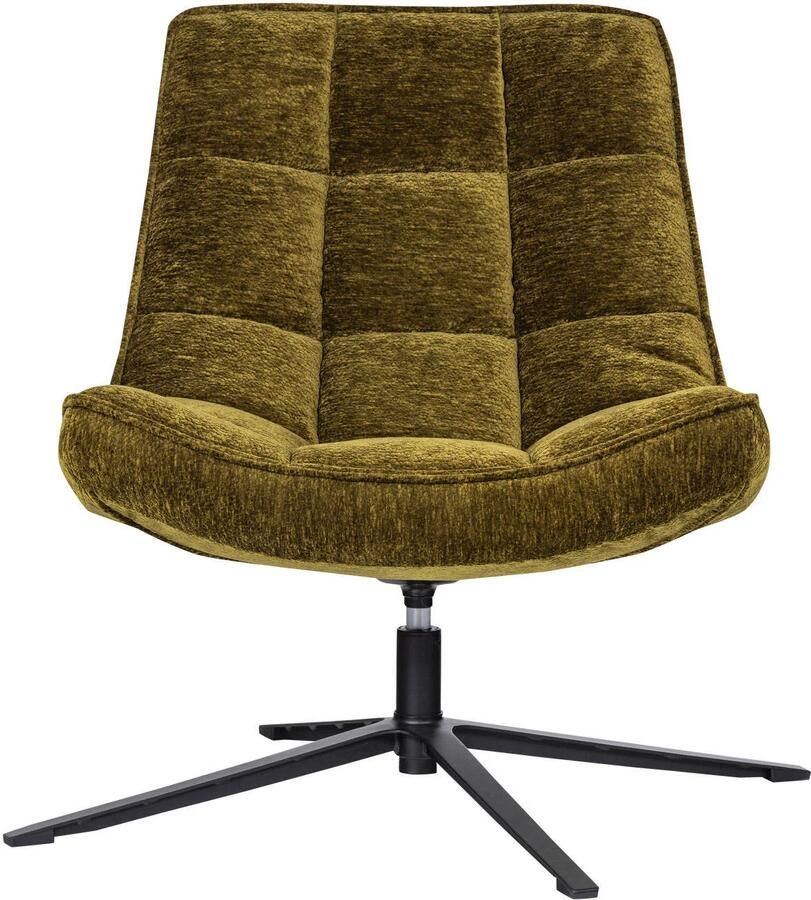 WOOOD Maudi Draaifauteuil Chenille Groen 84x74x86 cm - Foto 3