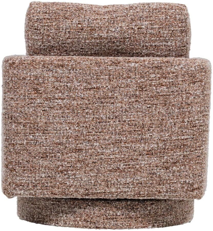 WOOOD Oska Draaifauteuil Melange Stof Bruin 64x78x79 cm - Foto 2