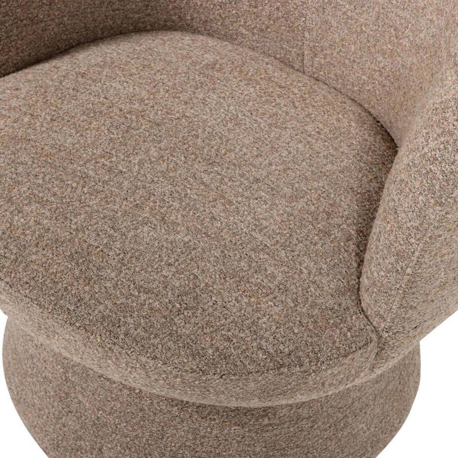 WOOOD Shuffle Draaifauteuil Melange Stof- Bruin 72x73x71cm