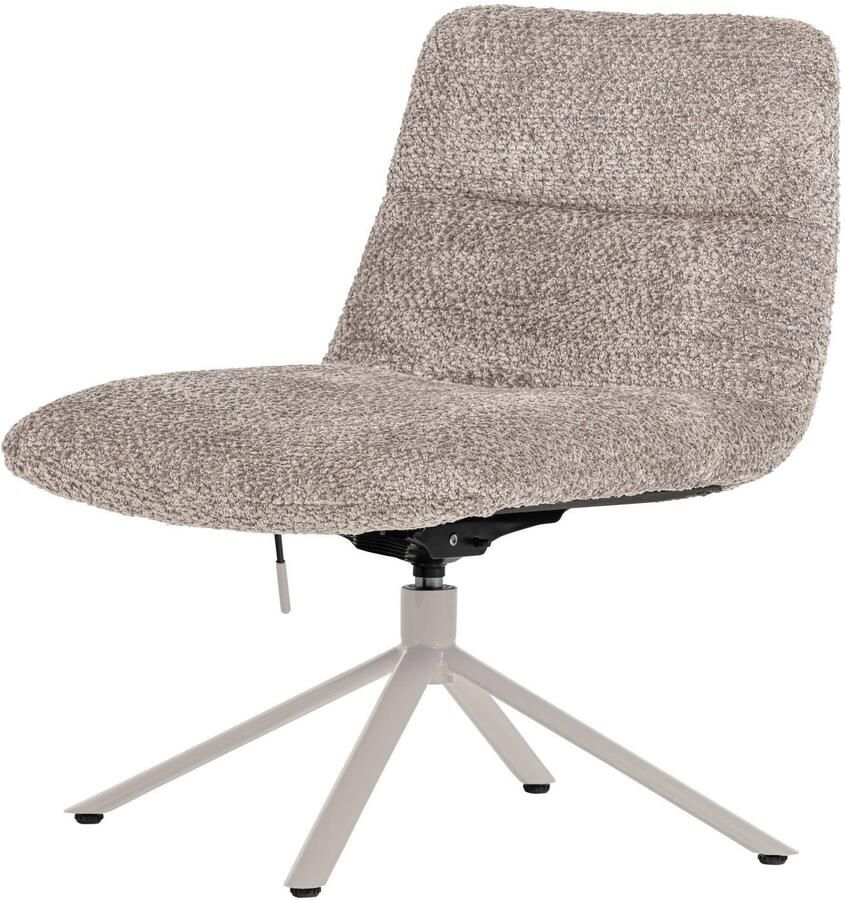 WOOOD Soren Draaifauteuil Verstelbaar Wollig Grijs 82x73x62 cm