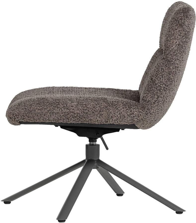 WOOOD Soren Draaifauteuil Verstelbaar Wollig Bruin 82x73x62 cm - Foto 3