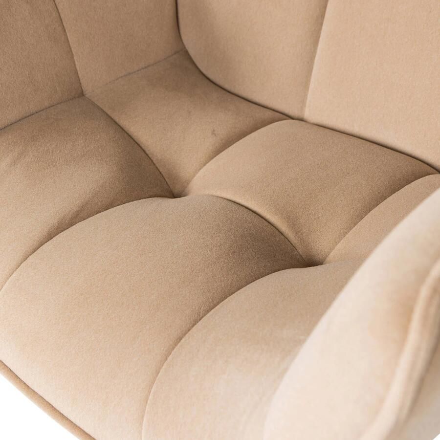 WOOOD Wibo Draaifauteuil Velvet Mat Zand 94x71x83 cm - Foto 2
