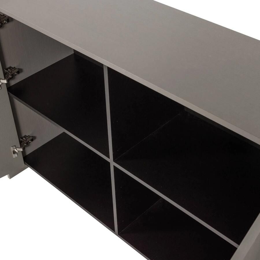 WOOOD Brock Dressoir 200 CM Essen Fineer Warmgrijs 85x200x44 - Foto 2