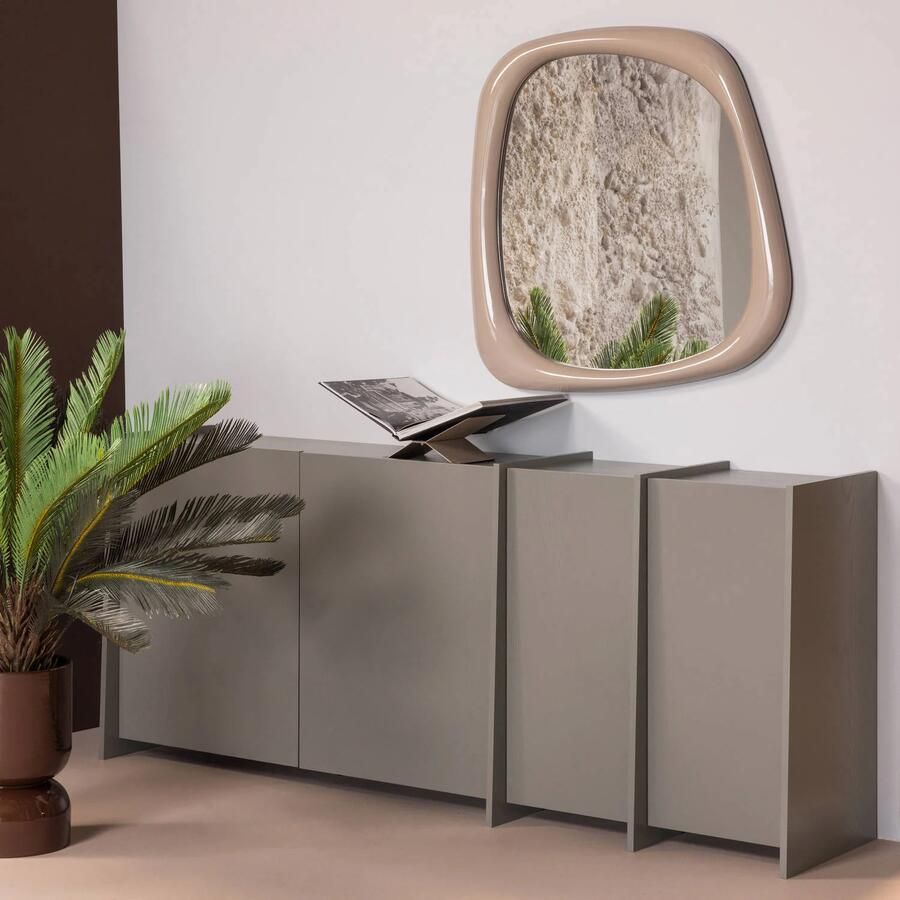 WOOOD Brock Dressoir 200 CM Essen Fineer Warmgrijs 85x200x44 - Foto 3
