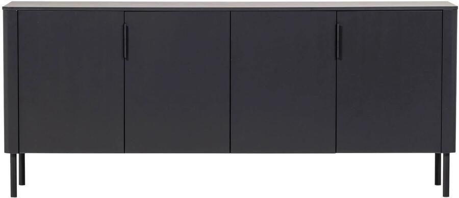 WOOOD Gunnar Dressoir 200 cm Grenen Matzwart 85x201x44 - Foto 3