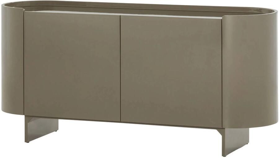 WOOOD Liora Tv Meubel 160 cm Hout Hoogglans Groen 75x160x45