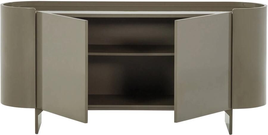 WOOOD Liora Tv Meubel 160 cm Hout Hoogglans Groen 75x160x45 - Foto 3