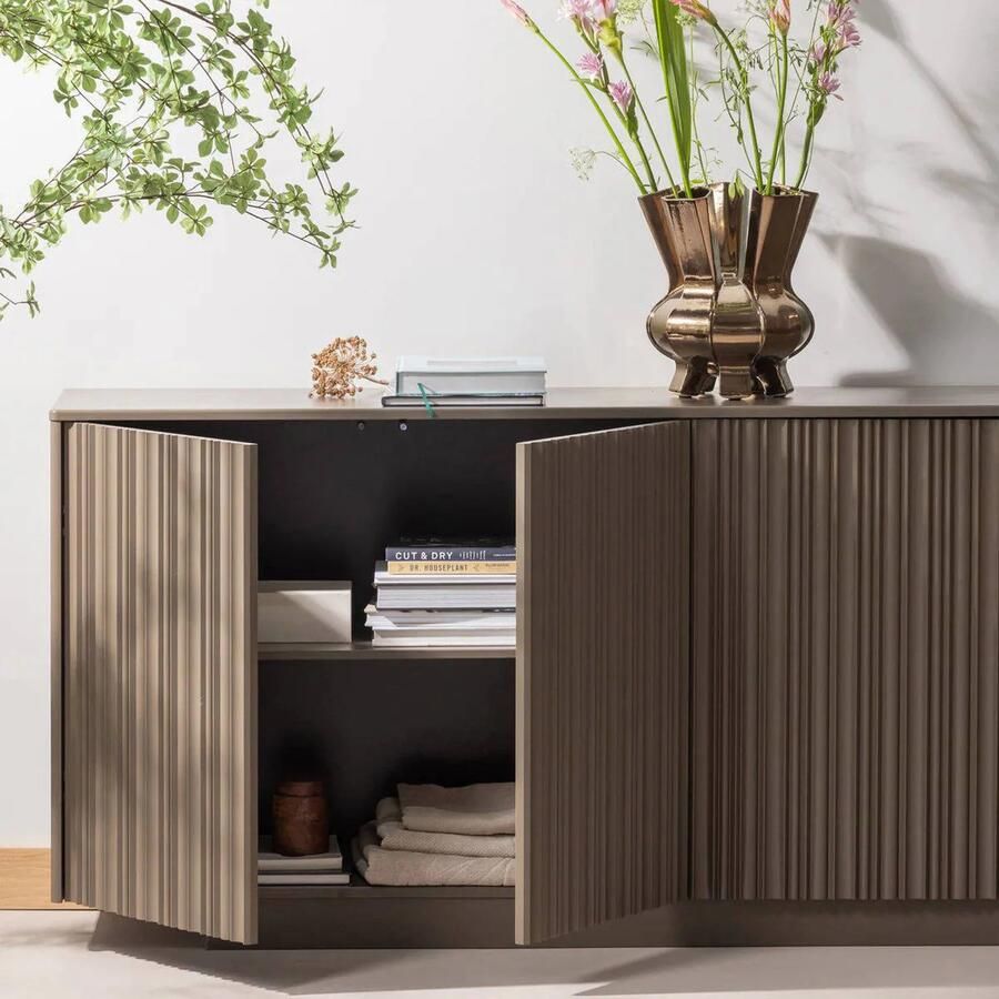 WOOOD Nova Dressoir 200 cm Grenen Truffel Bruin 85x200x40 - Foto 2
