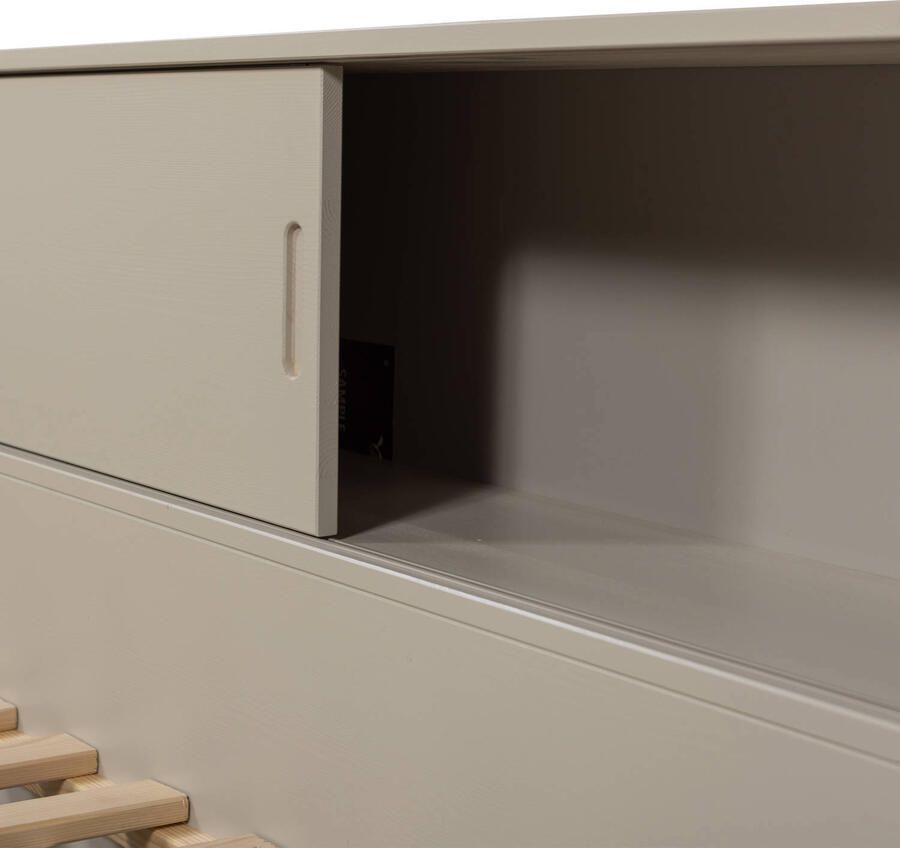 WOOOD Carter Bed Grenenhout Dust Beige 90x200