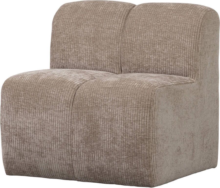 WOOOD Mojo Eetbankje 84cm Met Rugleuning Ribstof Donker Zand - Foto 3