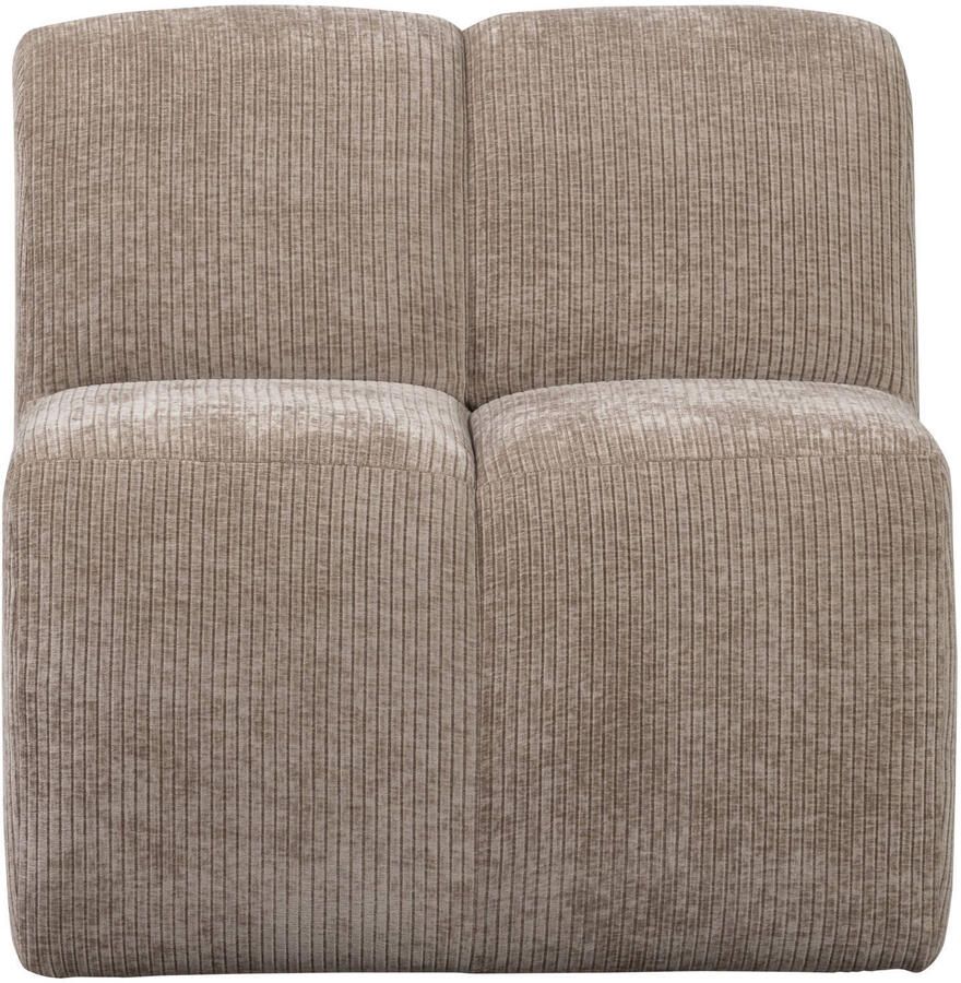 WOOOD Mojo Eetbankje 84cm Met Rugleuning Ribstof Donker Zand - Foto 2