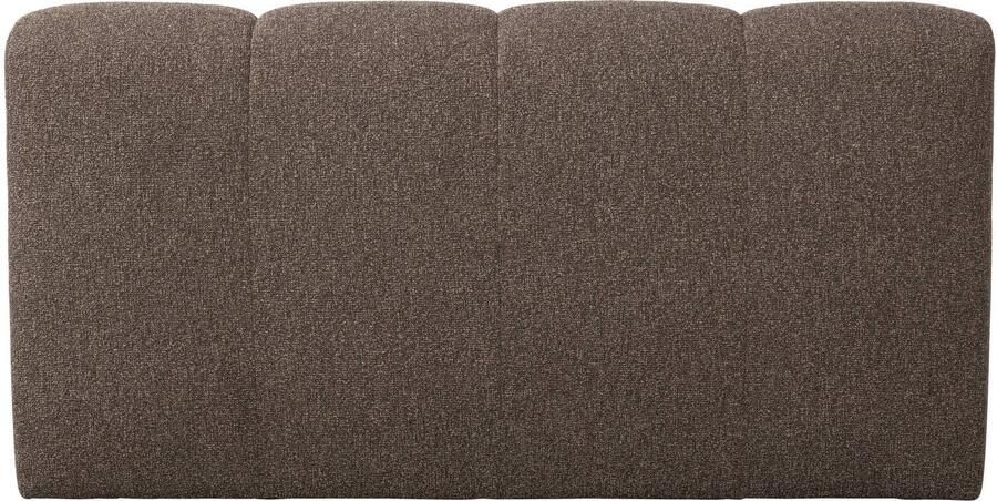 WOOOD Mojo Eetbankje Met Rugleuning Bouclé Stof Bruin Melange 83x164x73 cm - Foto 2