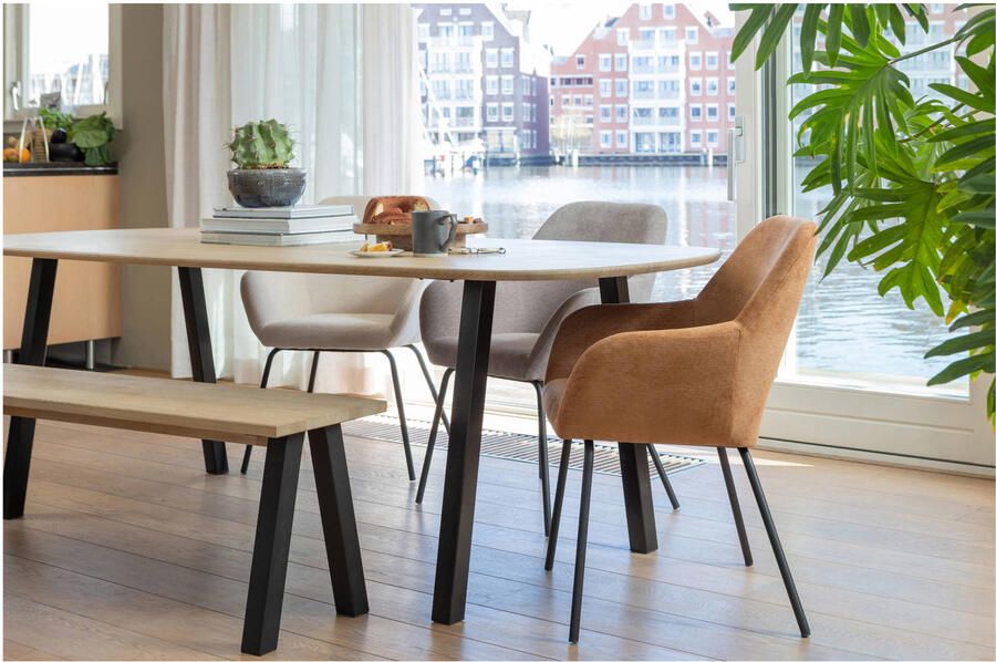 WOOOD Tablo Eetkamerbankje Eiken Naturel 46x160x35