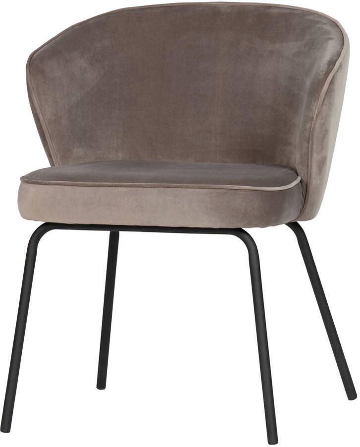 BePureHome Admit Eetkamerstoelen Fluweel Khaki Set van 2 - Foto 2