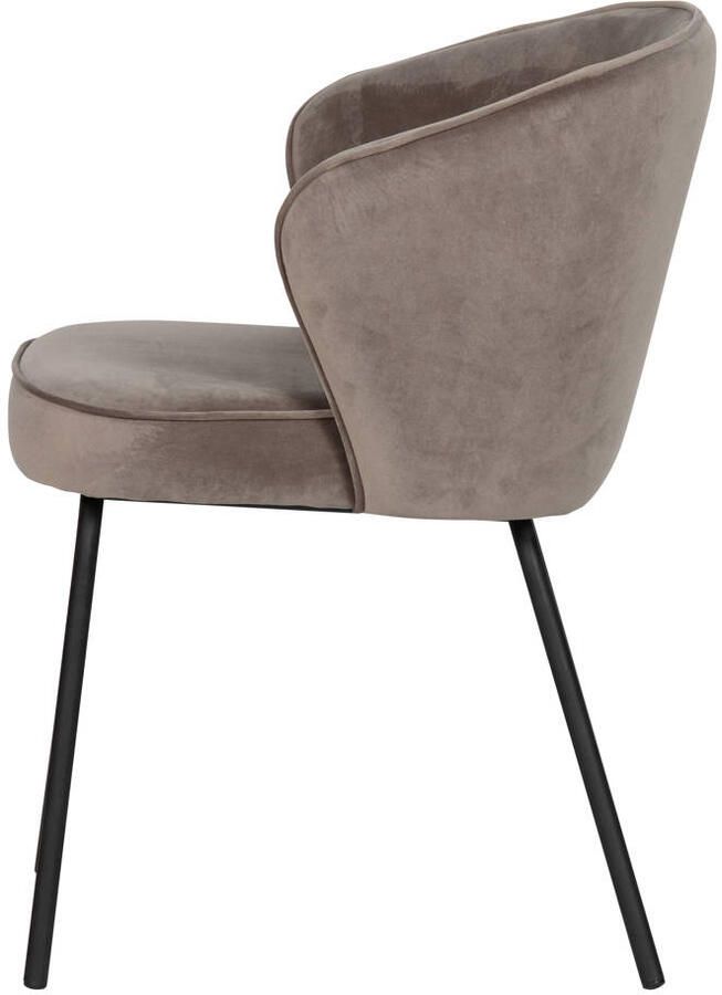 BePureHome Admit Eetkamerstoelen Fluweel Khaki Set van 2