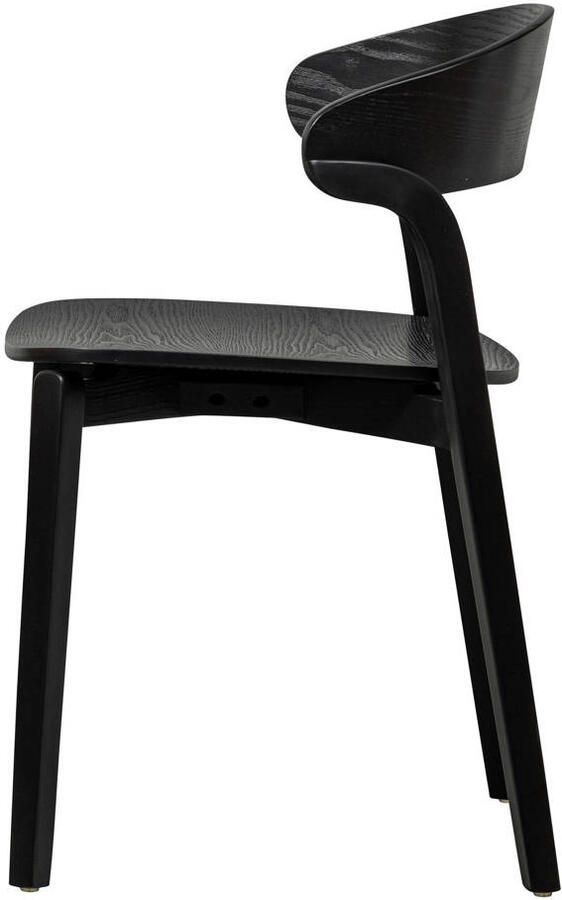 WOOOD Cras Eetkamerstoelen Hout Zwart Set van 2 - Foto 2