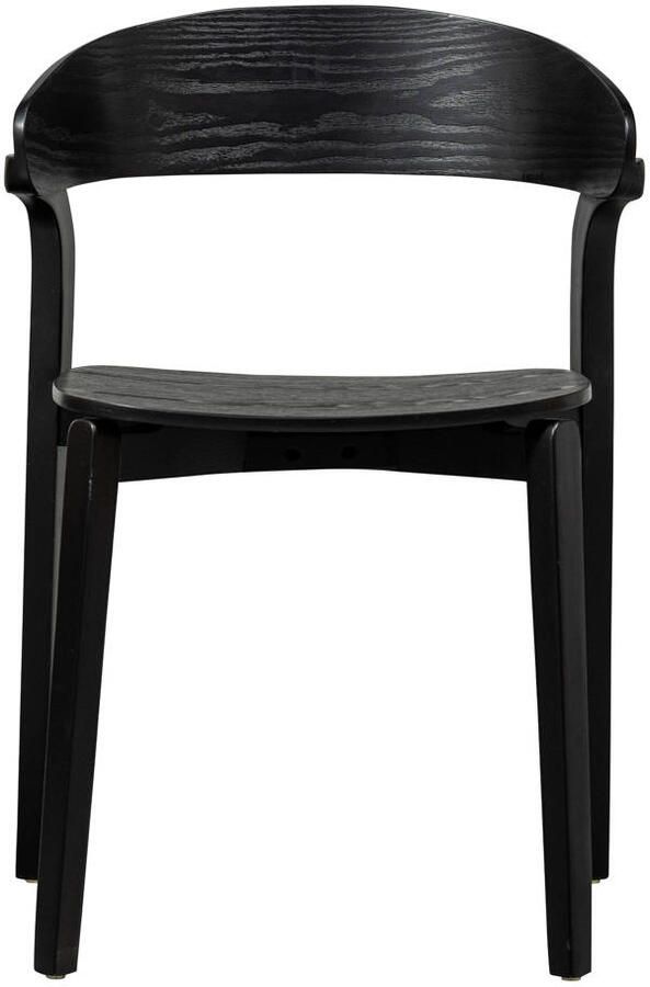 WOOOD Cras Eetkamerstoelen Hout Zwart Set van 2 - Foto 1