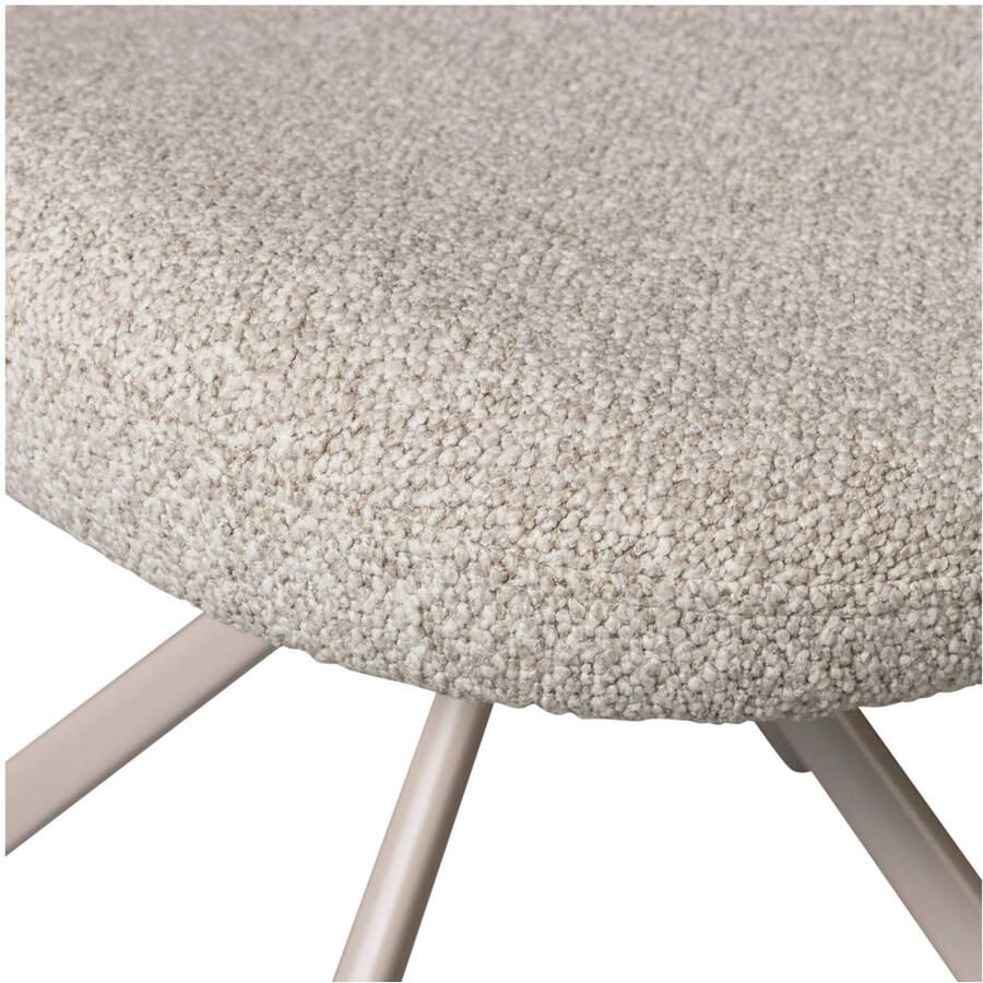 WOOOD eetkamerstoelen Femke Bouclé Naturel Set van 2