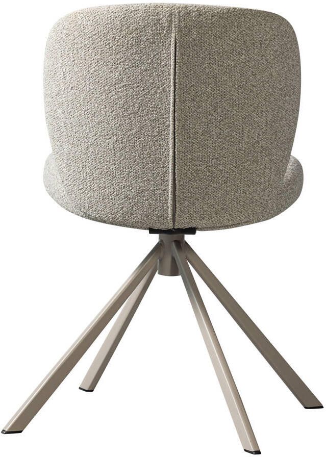 WOOOD Femke Eetkamerstoelen Bouclé Naturel Set van 2 - Foto 2