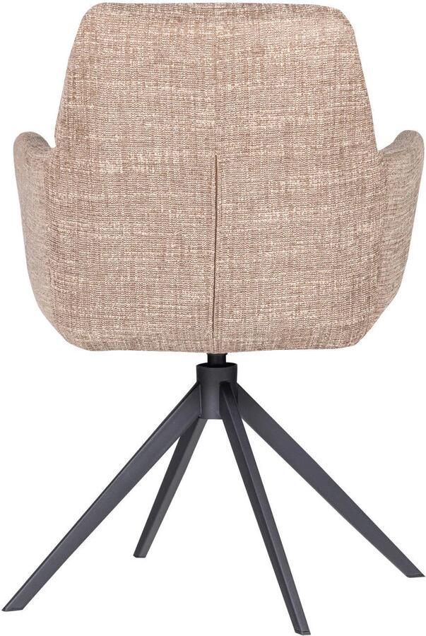 WOOOD Grant Eetkamerstoel Met Armleuning Melange Zand Beige 88x61x63 cm - Foto 2