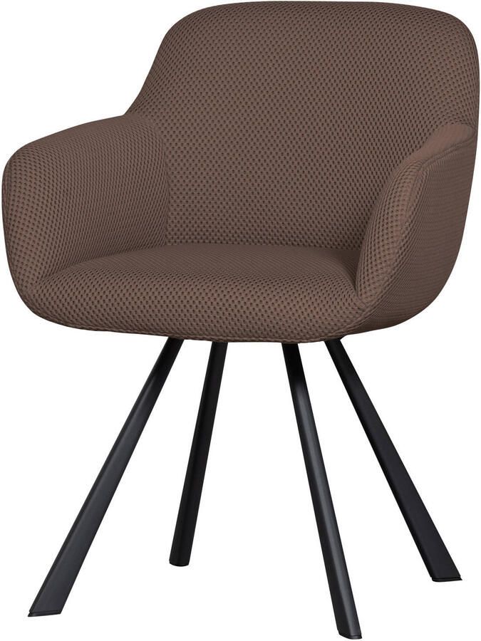 WOOOD Eetkamerstoel Juno Frame van metaal gepolsterd met zacht mesh-stof H 79 cm - Foto 4