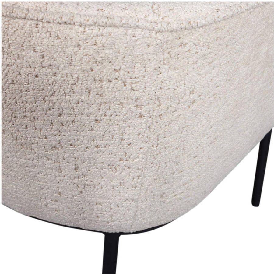 WOOOD Eetkamerstoel Leon met bouclé-stof 4-poots onderstel h 77 cm x b 61 cm - Foto 1