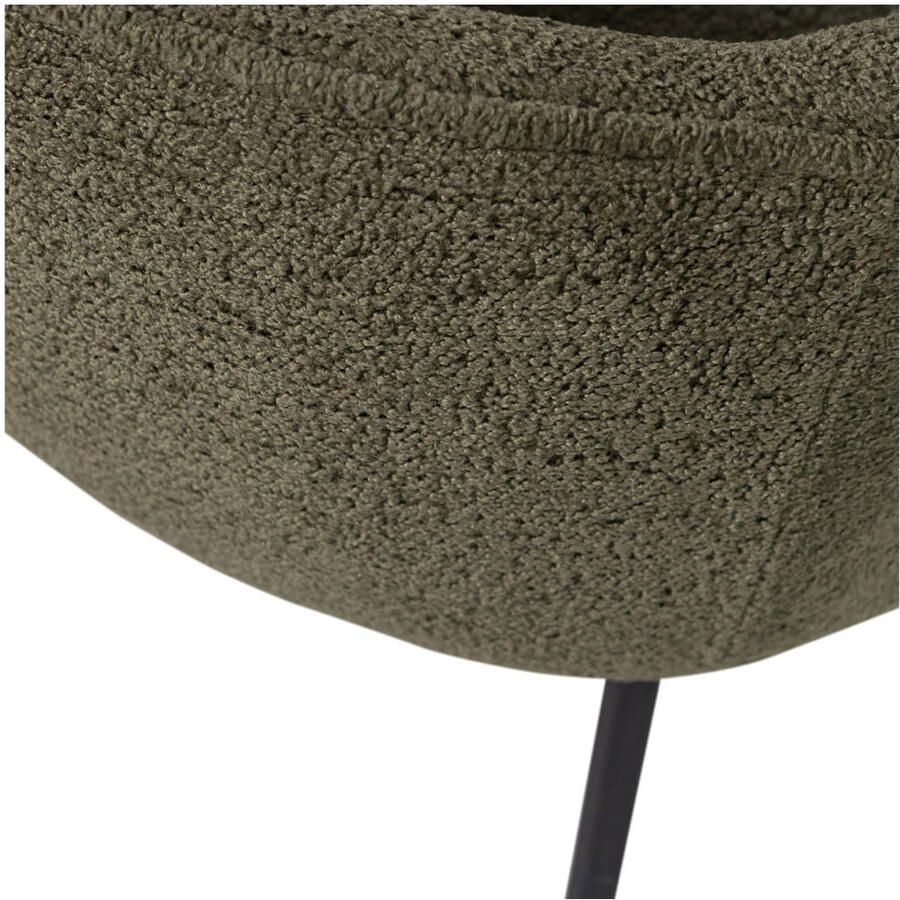 WOOOD Leon Eetkamerstoel Bouclé Forest Green 77x61x63