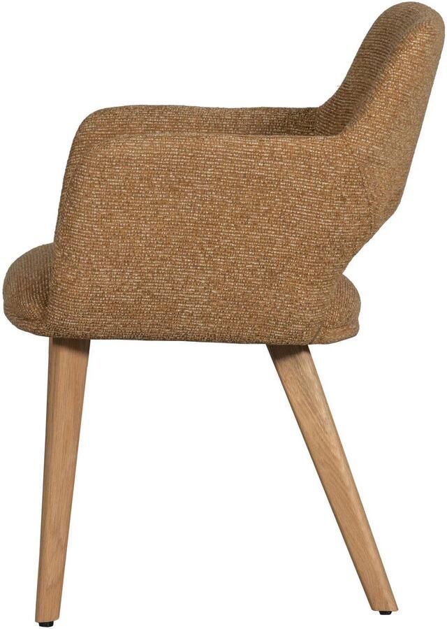 WOOOD Murat Eetkamerstoelen Houten Naturel Poot Geel Set van 2 - Foto 3