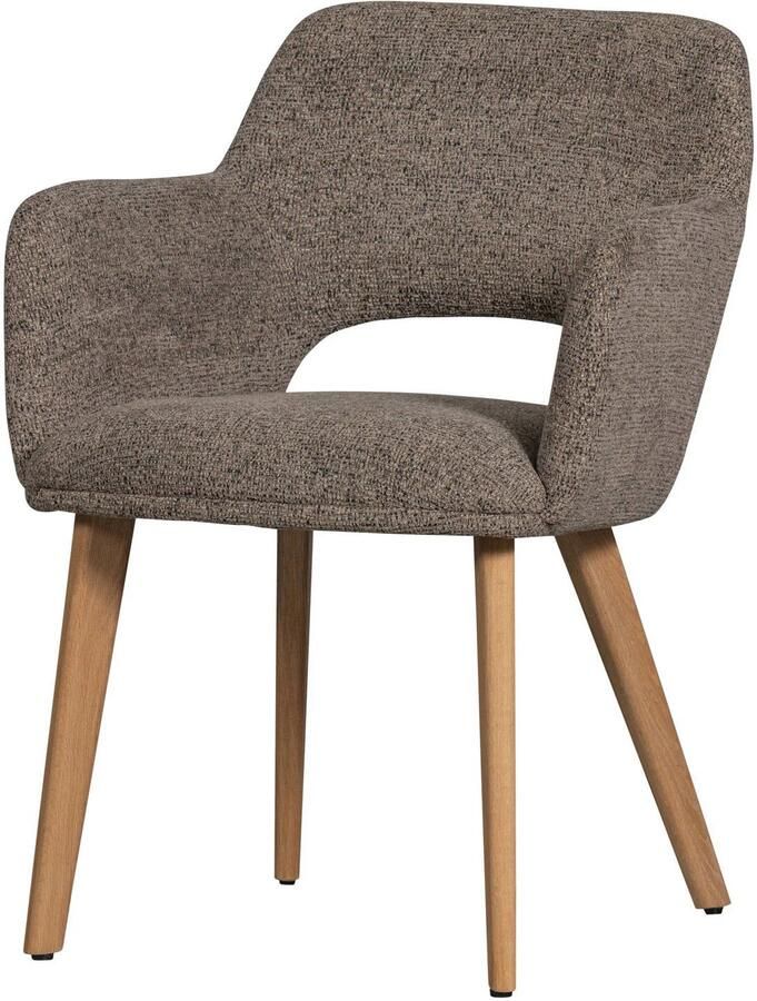 WOOOD Murat Eetkamerstoelen Houten Naturel Poot Taupe Set van 2 - Foto 2