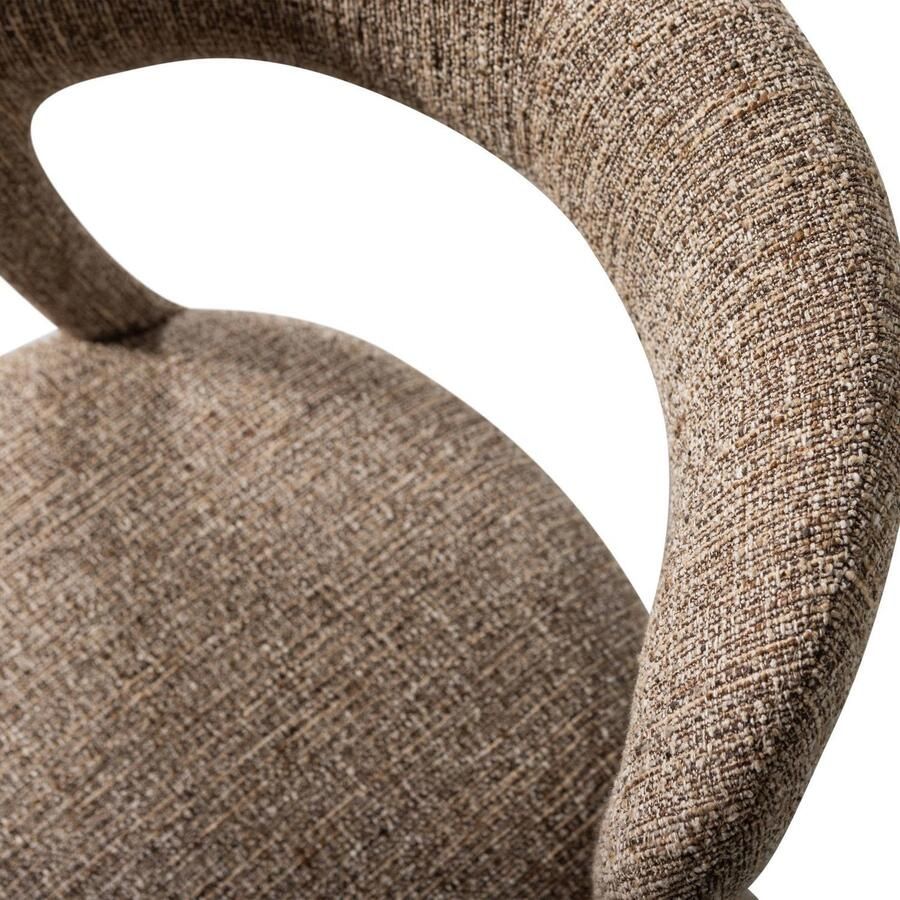 WOOOD Noble Eetkamerstoelen Polyester Zand Melange Set van 2