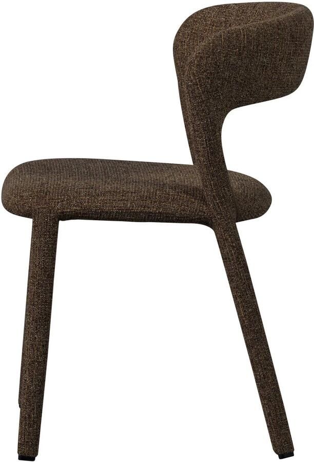 WOOOD Noble Eetkamerstoelen Polyester Warm Bruin Set van 2 - Foto 3