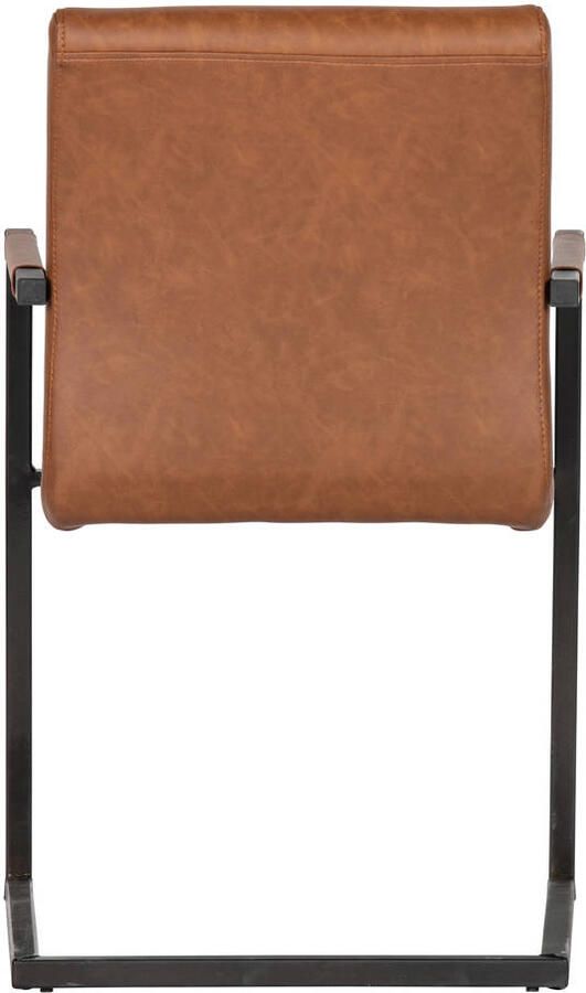 WOOOD Bas Eetkamerstoelen Pu Cognac Set van 2 - Foto 4