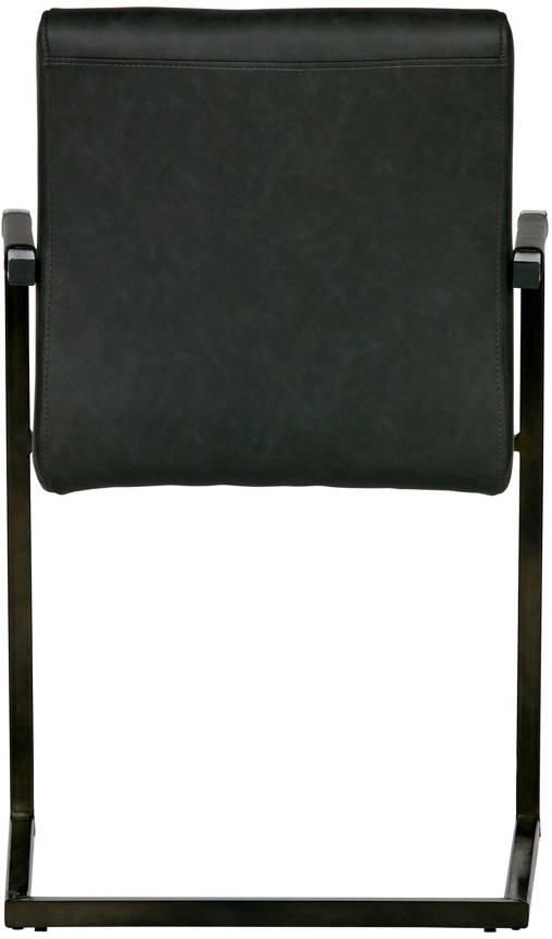 WOOOD Bas Eetkamerstoelen Pu Antraciet Set van 2 - Foto 4
